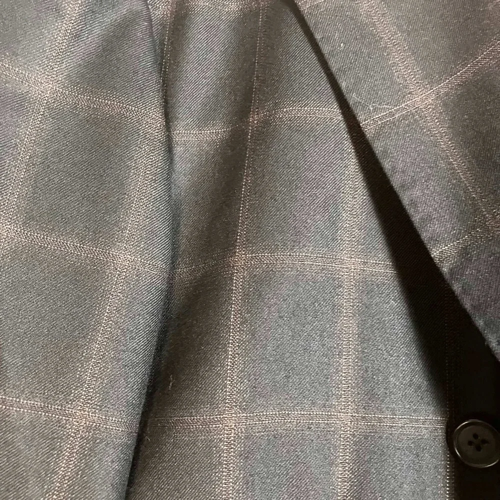 Brooks Brothers Golden Fleece Blazer Mens XL 46 Black Windowpane Double Breasted